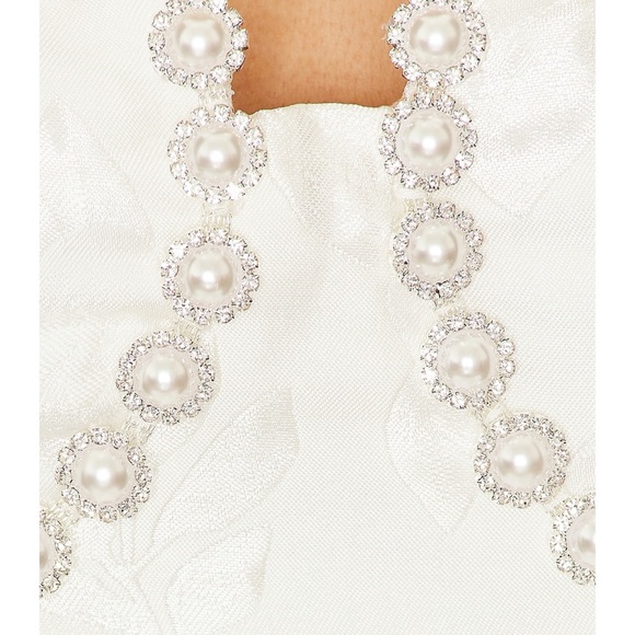 NWT V Chapman Luciana Corset Mini Dress in White Baroque Floral - Picture 4 of 8